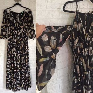 Boutique cold shoulder maxi dress